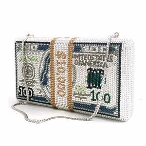 Money stack crystal bag
